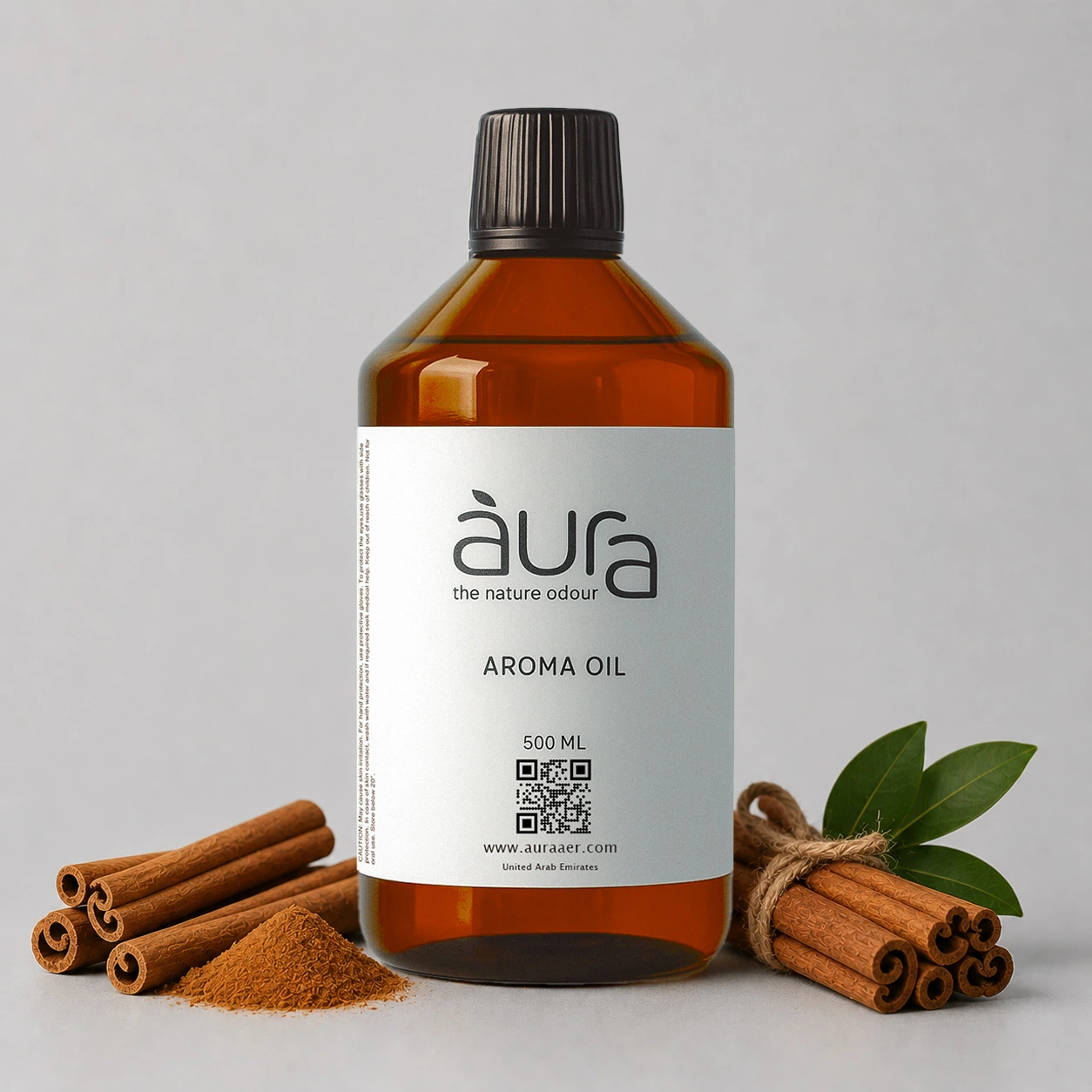 Cinnamon fragrance oil by Auraaer for UAE family homes and gatherings