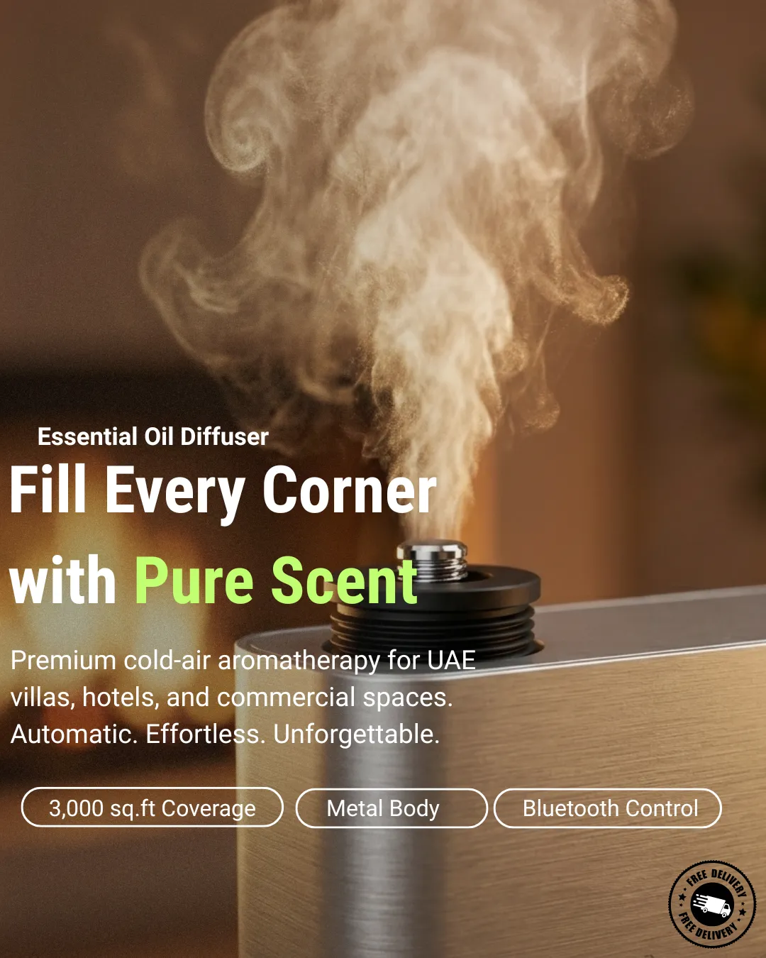 Home Scent Essential Pack Diffuser + 1 Signature Oil 250ml - Image 3