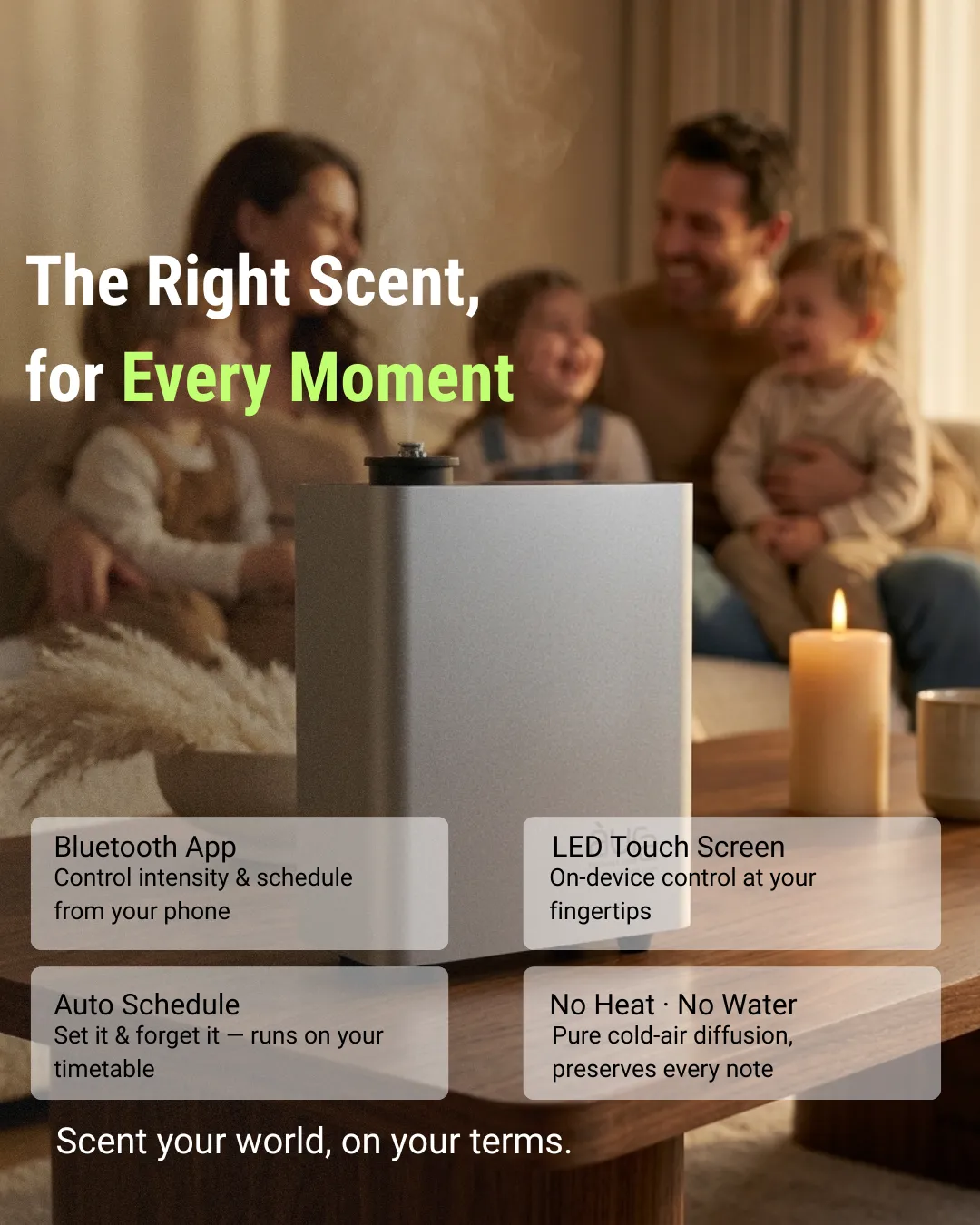 Home Scent Essential Pack Diffuser + 1 Signature Oil 250ml - Image 4