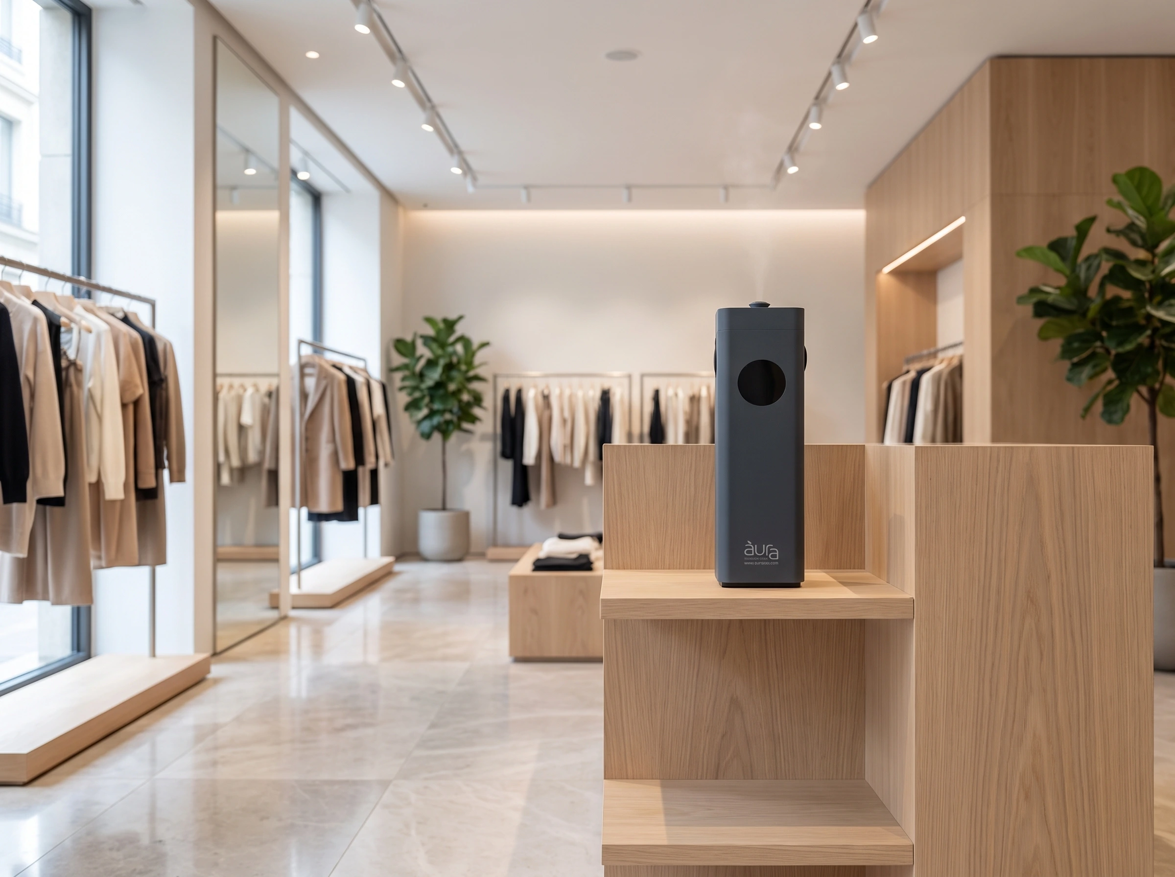Cold-air scent diffuser installed in UAE retail store Dubai