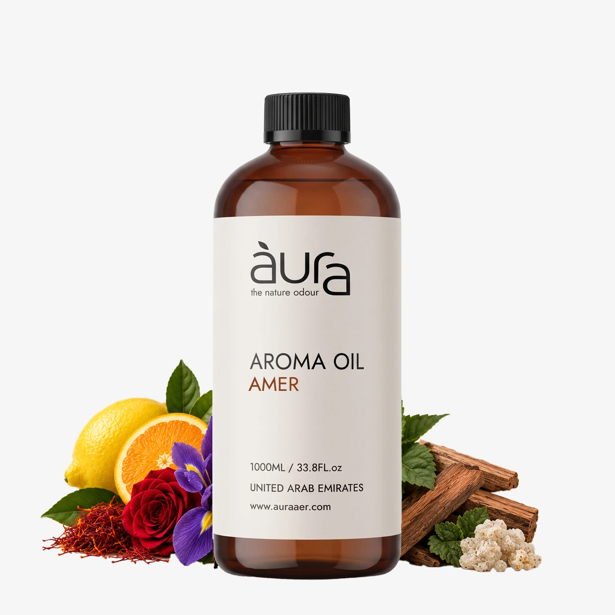 Amer diffuser oil bottle dubai spiced woody scent by Auraaer UAE